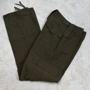 Free People Dark Green Cargo Pants